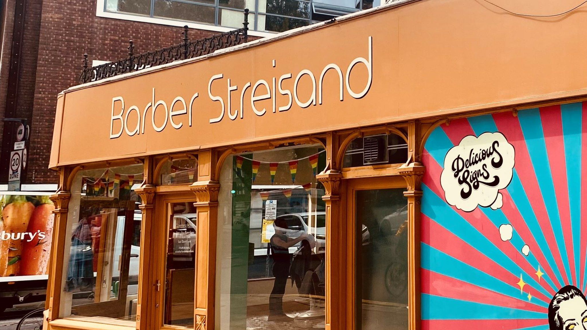 Barber Streisand shop front
