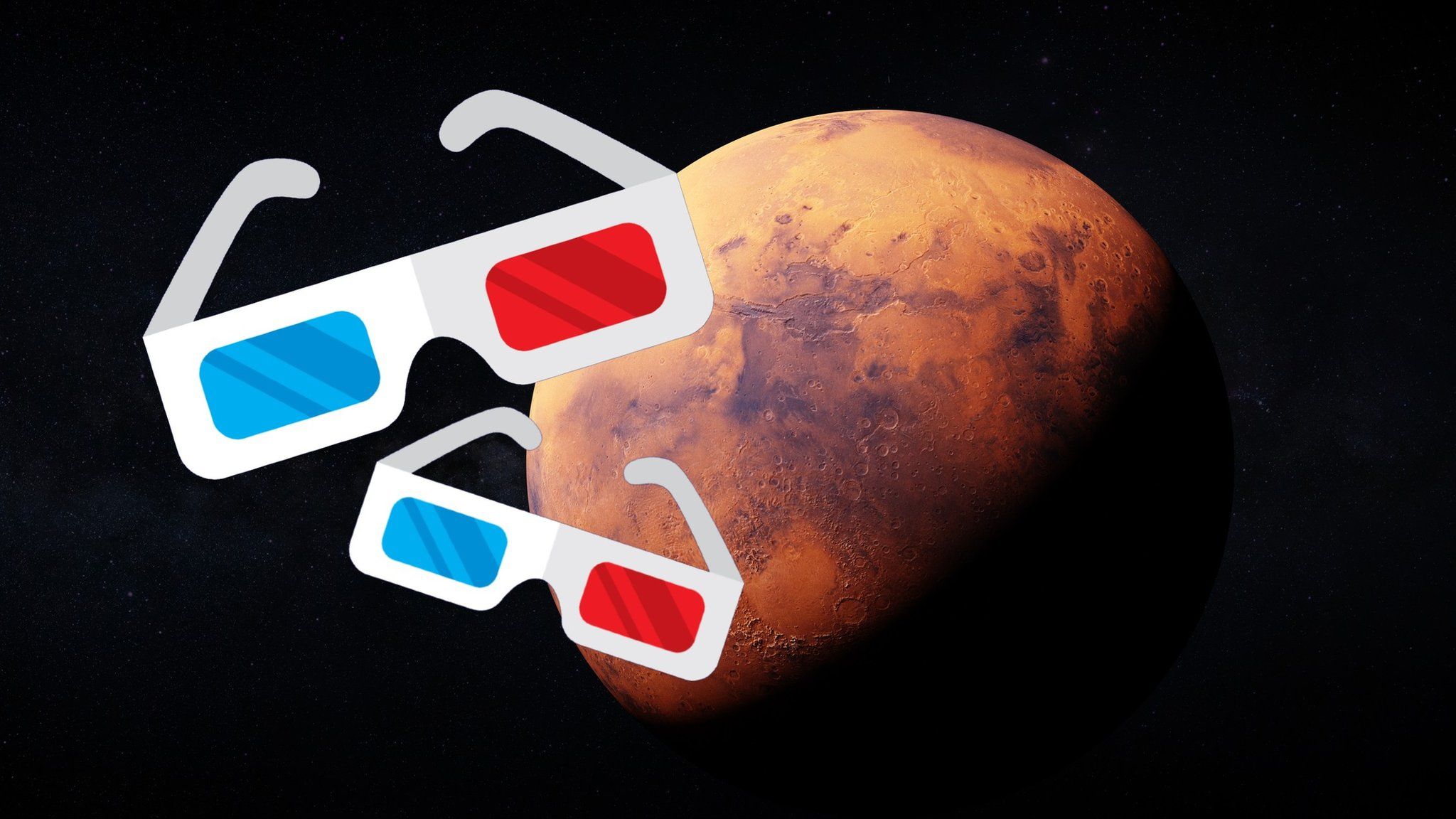 3d glassed ad mars