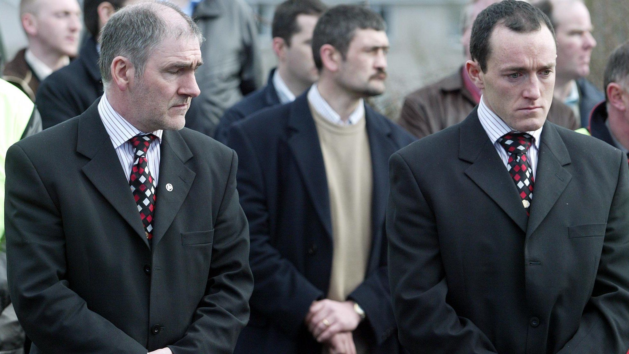 Mickey Harte and Brian Dooher among the mourners at Cormac McAnallen's funeral in 2004