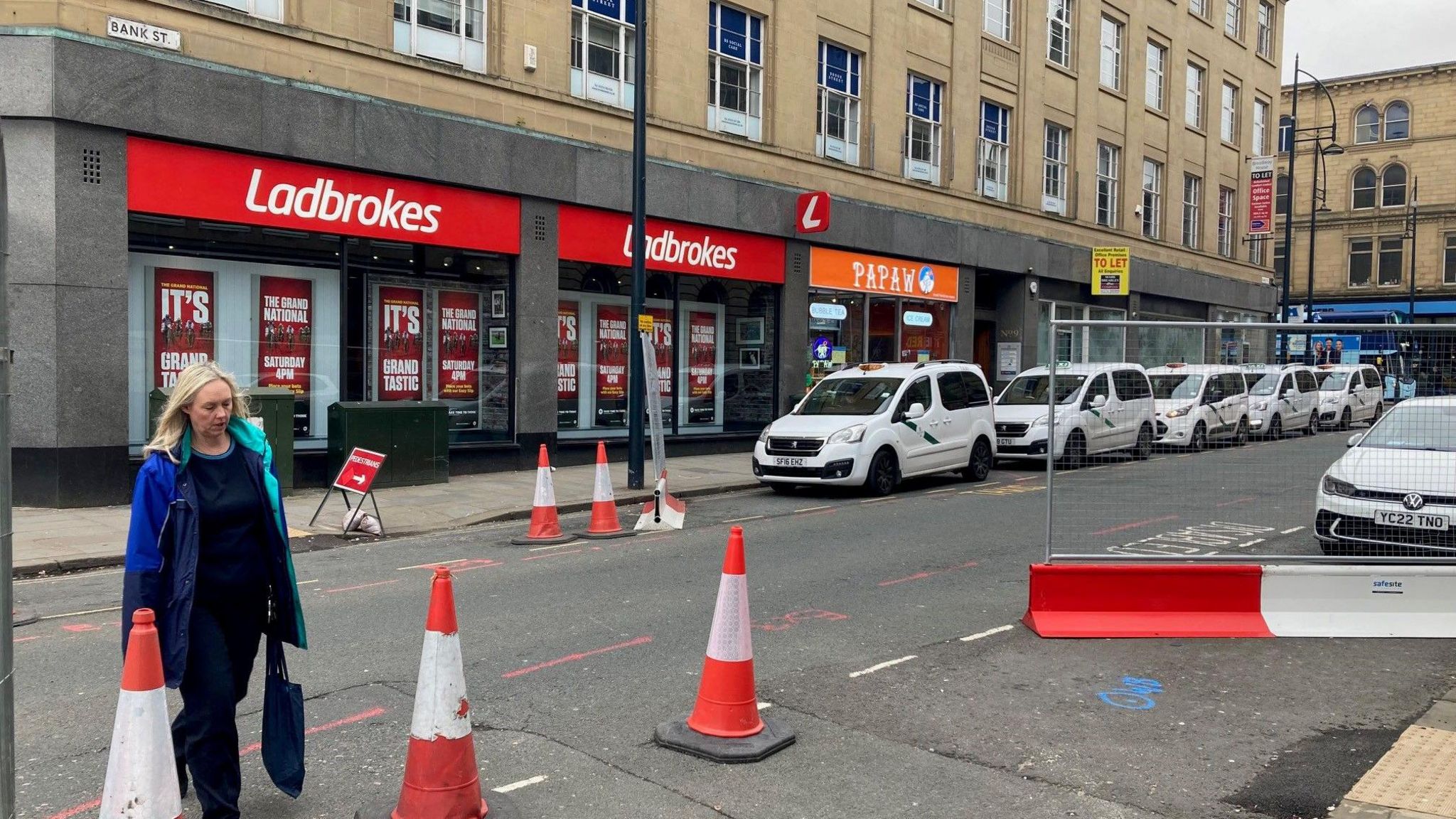A taxi rank on Bank Street which will close