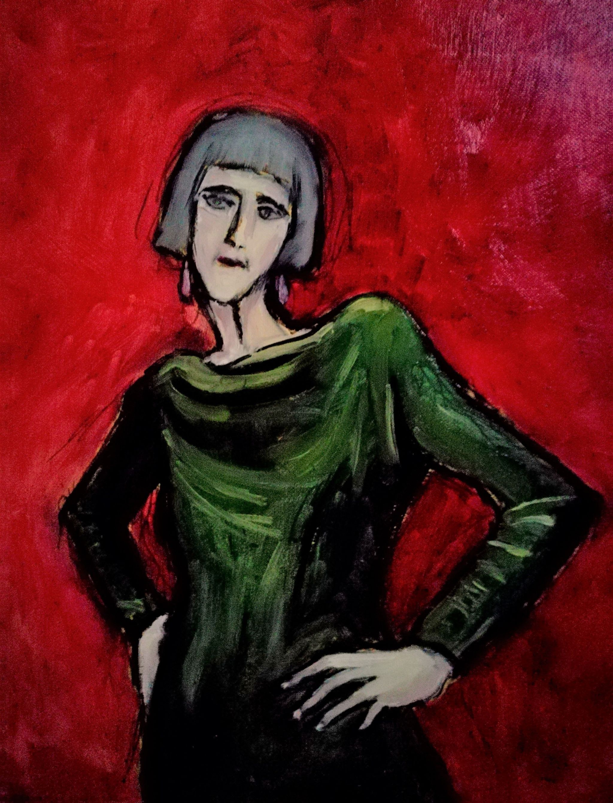Anne in a Green Dress portrait