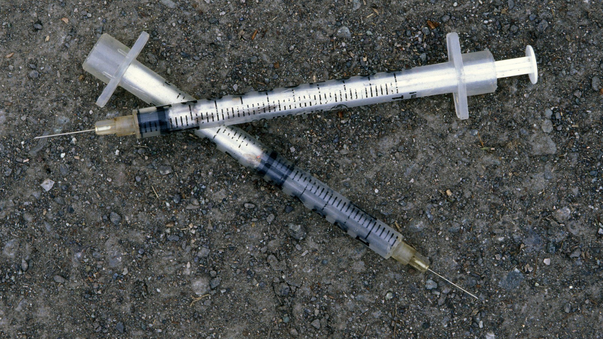 DIscarded syringes