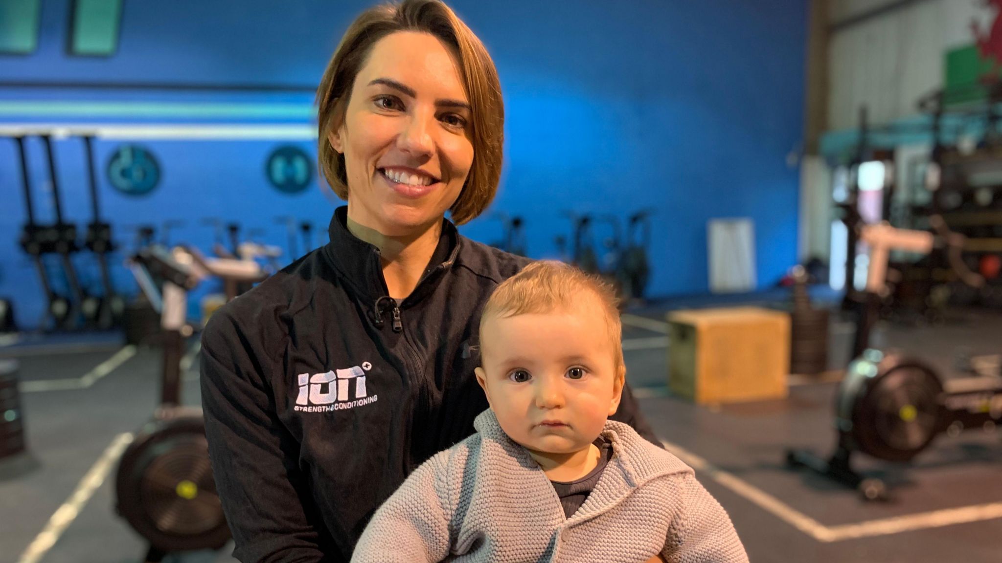 Gym owner Rachael Sowden-Taylor and baby Rory
