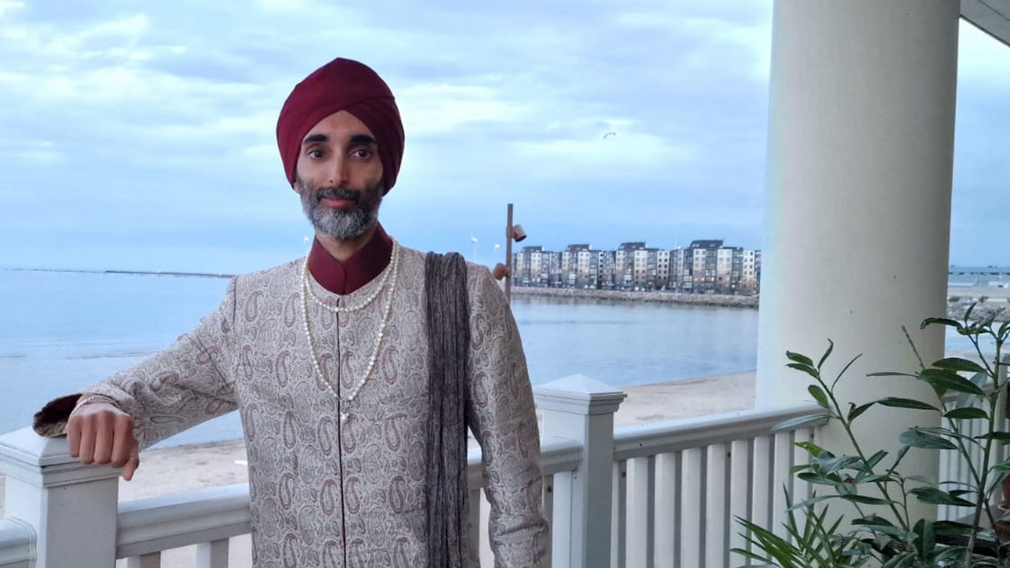 Jasvir Singh in traditional Sikh clothing