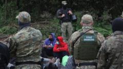 Нелегальный иммигранты на польской границе