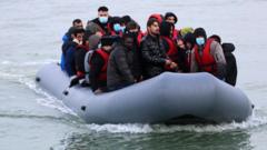 Migrants arrive on British coast