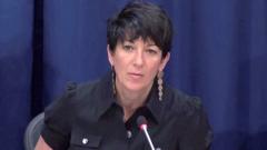 Ghislaine Maxwell speaks at a news conference about oceans and sustainable development at the United Nations in New York in 2013