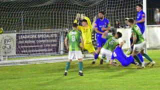 Sam Murray scores for Guernsey FC