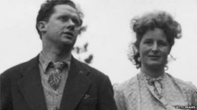 Dylan Thomas and Caitlin in 1946
