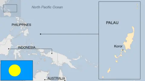 map of Palau