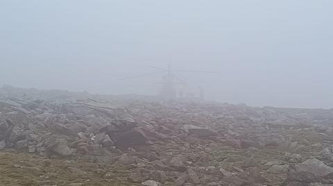 The Great North Air Ambulance Service's helicopter fogged in on Scafell Pike