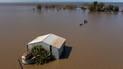 Flooded land