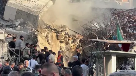 Destroyed Iranian consulate