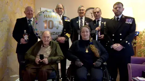 George, 104, receives an Arctic Star medal