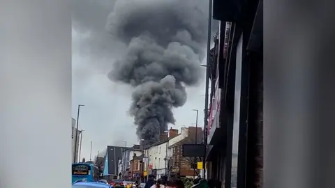 Emergency services are in attendance of an explosion in Derby city centre