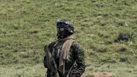 A foreign soldier stationed in DR Congo.