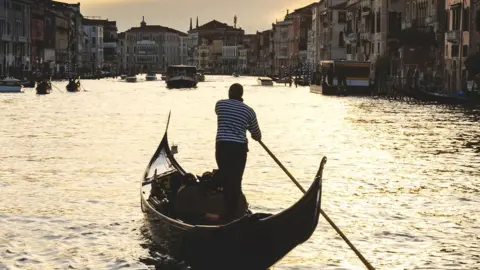 Venice cityscape seen from the water