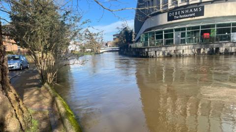 Millmead in Guildford hit by flooding in March