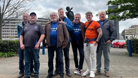 Several members of The Ipswich Town FC Supporters Club of Norway