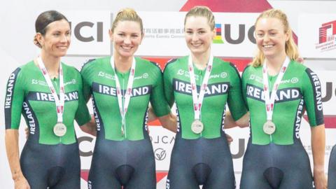 Kelly Murphy, Alice Sharpe, Lara Gillespie and Mia Griffin secured an historic first qualification for Ireland in women's team pursuit
