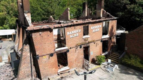 The Crooked House after the fire