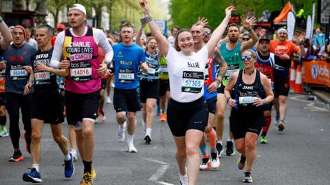 People taking part in the marathon