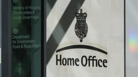 A picture of the exterior of the Home Office headquarters in London in 2018