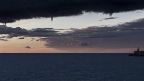 Funnel clouds over Wicklow Harbour