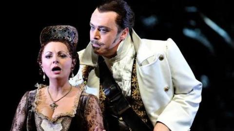 Performers in a WNO performance of  Mozart's Don Giovanni