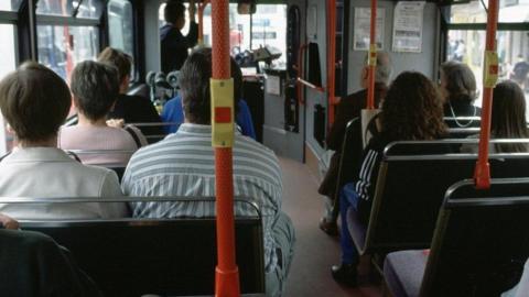 Passengers on bus