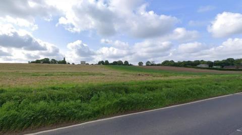 the site of the proposed housing development