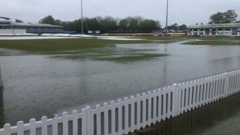 Wet conditions at Grace Road