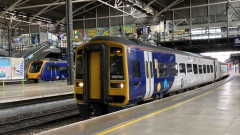 A Northern train at Leeds Station