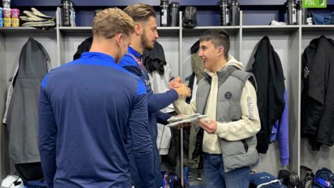 Raith Rovers fan Kieren Ross met his heroes at Stark’s Park