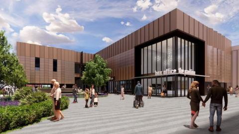An artist's impression of the new arts and cultural quarter