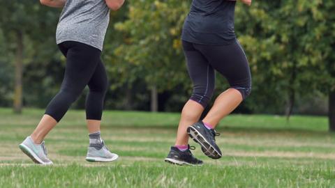 Women running to keep fit