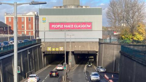 The Clyde Tunnel entrance