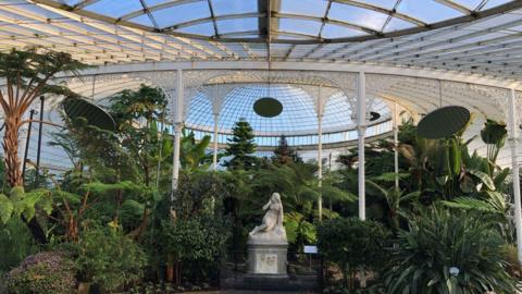 The interior of the Kibble Palace