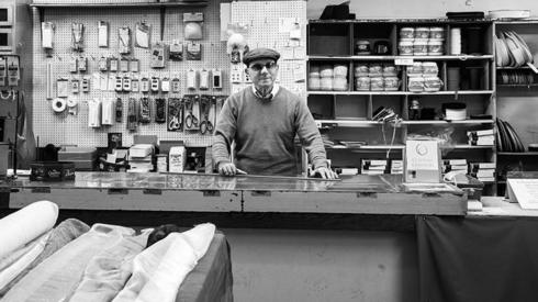 Maurice Dorfman in his shop