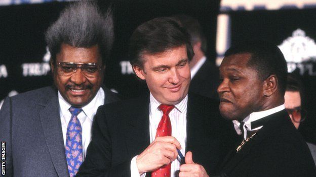 Promoter's Don King (left) and Butch Lewis (right) worked with Donald Trump to deliver the fight in Atlantic City