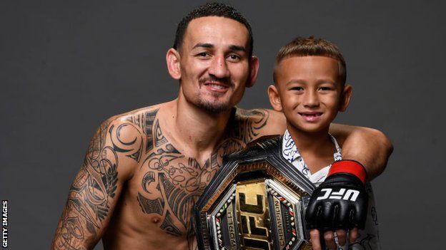 Max Holloway and his son Rush