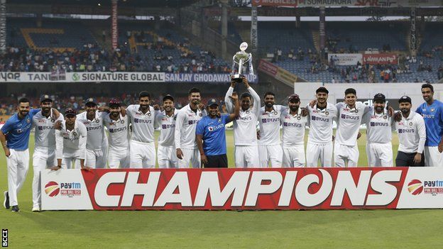 India with the Test series trophy