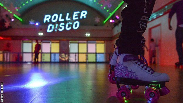 A roller disco in Margate, England