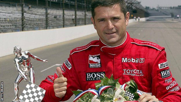 Gil De Ferran: with the Indianapolis 500 Borg-Warner trophy