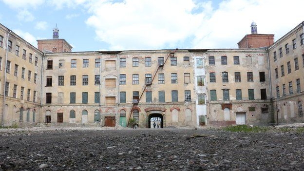 This empty textile mill is just one of many failed factories in Narva.