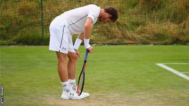 Andy Murray during practice