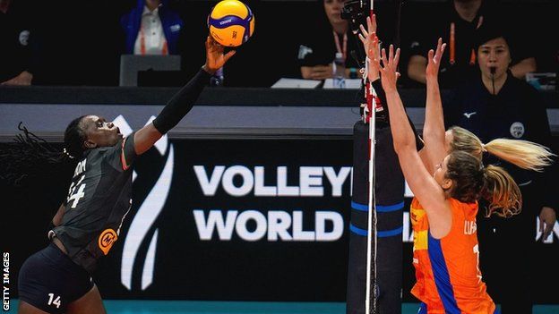 Kenya in action at the World Volleyball Championship
