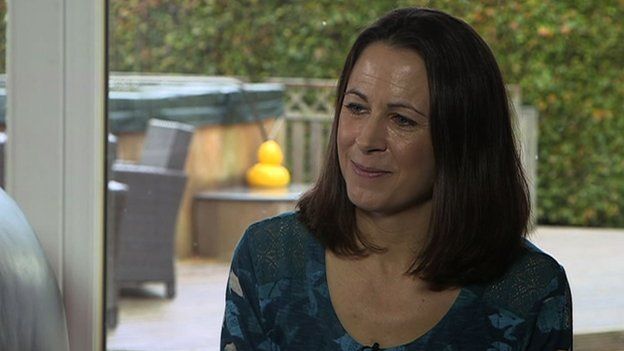 Jo Pavey sat in a conservatory at home