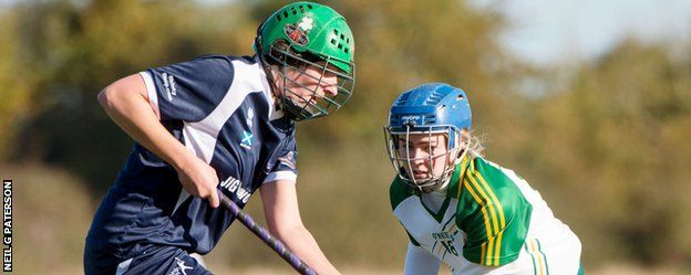 Karen Cameron in action against Ireland