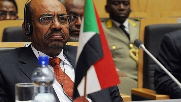 file photo taken on January 27, 2013 shows Sudan"s President Omar al-Bashir attending the 20th Ordinary Session of the Assembly of the Heads of State and Government (OSOA) during an African Union meeting in Addis Ababa